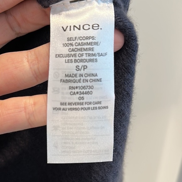 Vince Boiled Cashmere Turtleneck Tunic blue (US small) - Picture 4 of 6
